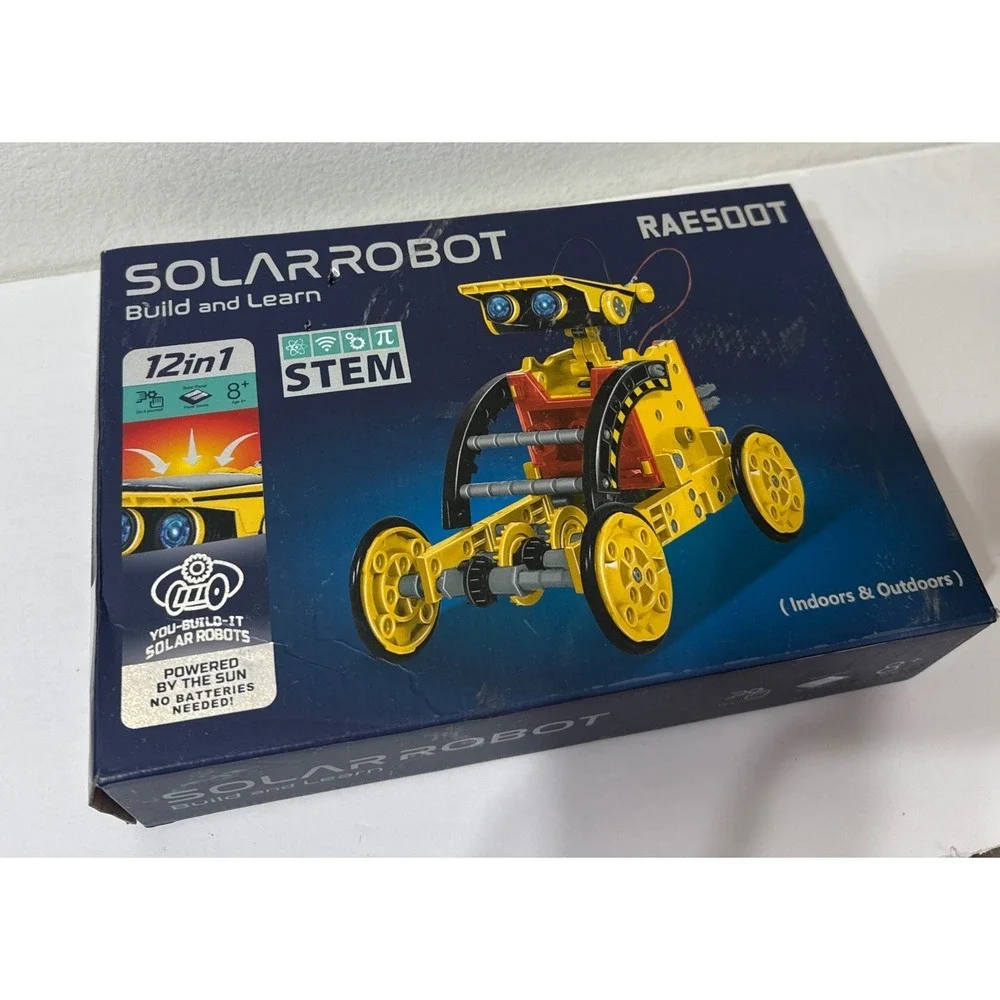 Solar Robot 12-in-1 STEM Educational Toy Kit Solar Powered Build and Learn *FLAW